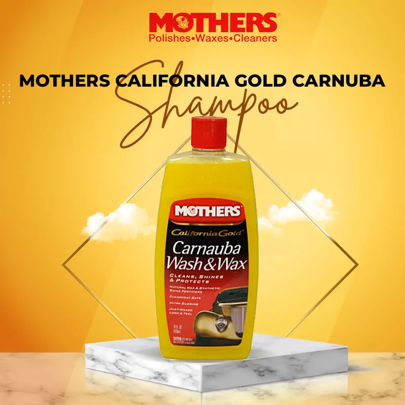 Mothers California Gold Carnuba Wash Wax - 16 Oz (5676) - Car Glossy Shampoo Cleaning Agent 1
