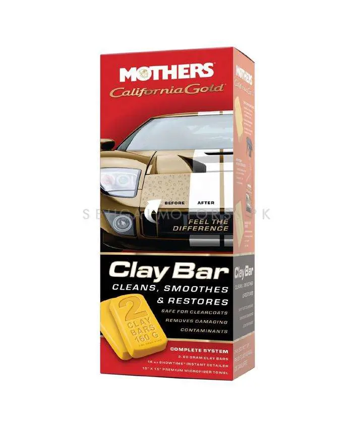 Mothers California Gold Clay Bar System Kit (7240) - Magic Car Clean Clay Bar Auto Detailing Cleaner Car Washer Blue 2