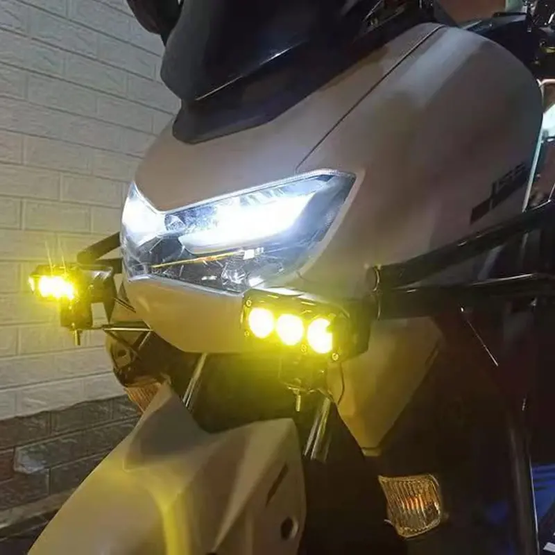 Motorcycle Bike 3-Eye Lens Wide-Beam Led Spotlight – High Visibility - High Fog Light 2