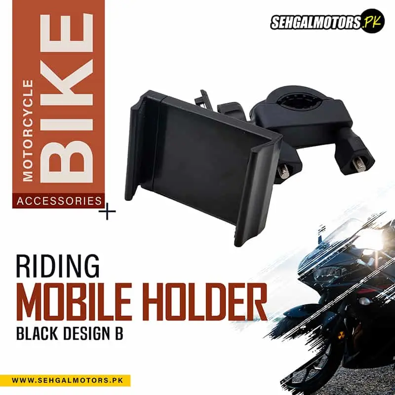 Motorcycle Bike Riding Mobile Holder - Black Design B B1774 1
