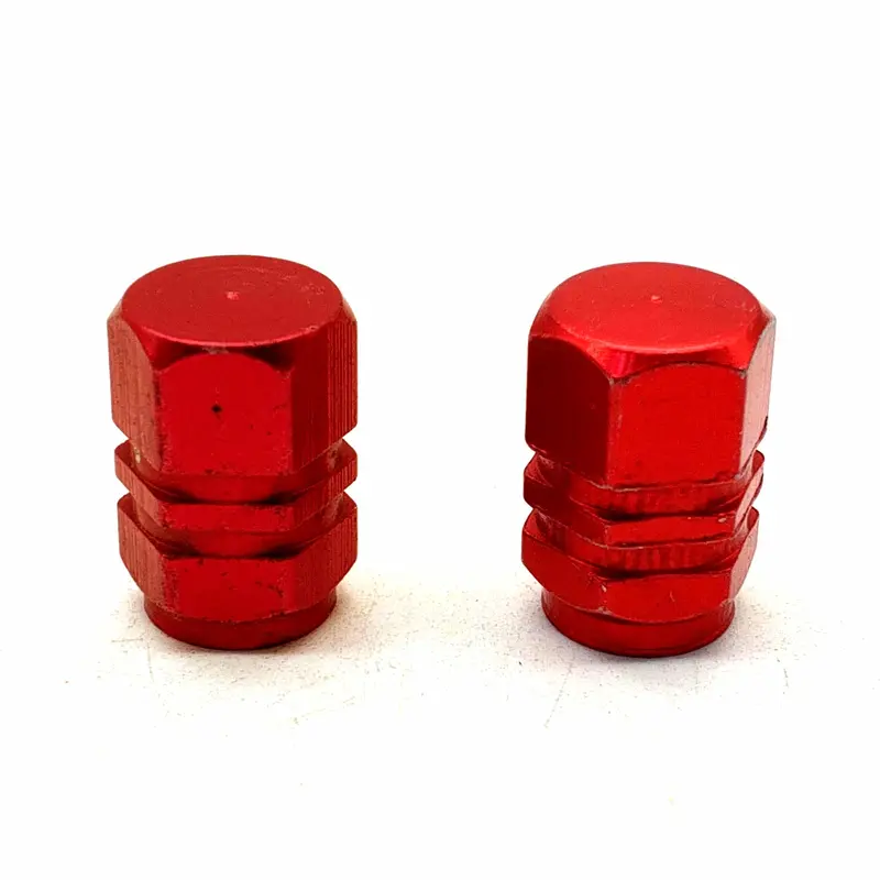 Motorcycle Bike Tire Tyre Air Valve Nozzle Caps 2 Pcs Red 2