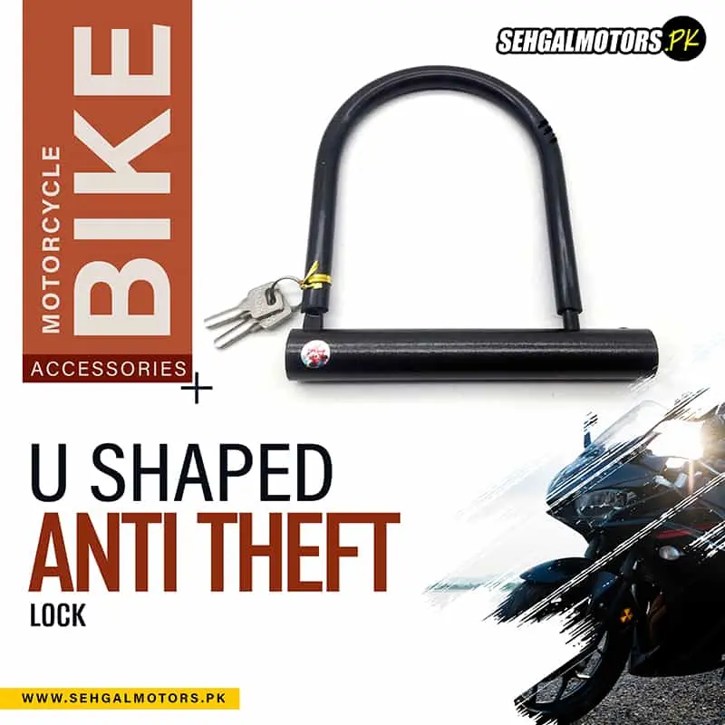 Motorcycle Bike U Shaped Anti Theft Lock 1