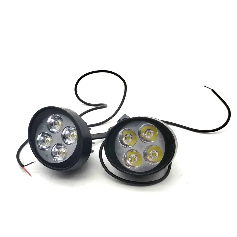 Motorcycle Oval Shape 4 Smd Mirror Lamp Light For Bike Pair 2