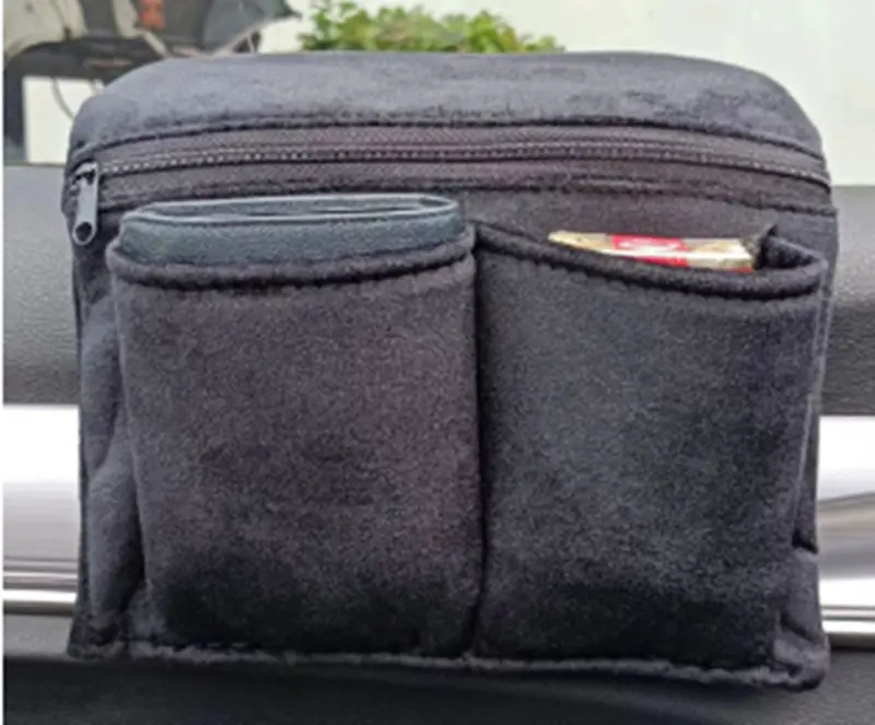 Motorsports Car Window / Armrest  Suede Hanging Bag & Storage Pocket Organizer 3