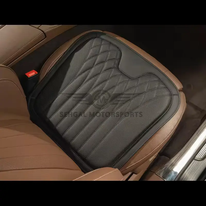 Motorsports Embossed Nappa Leather Memory Foam Seat Cushion 1