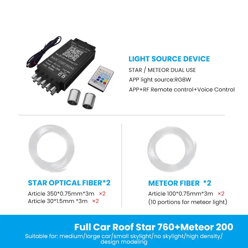 Motorsports Roof Star Light 2-Led Rgb (760+200)Pcs 1