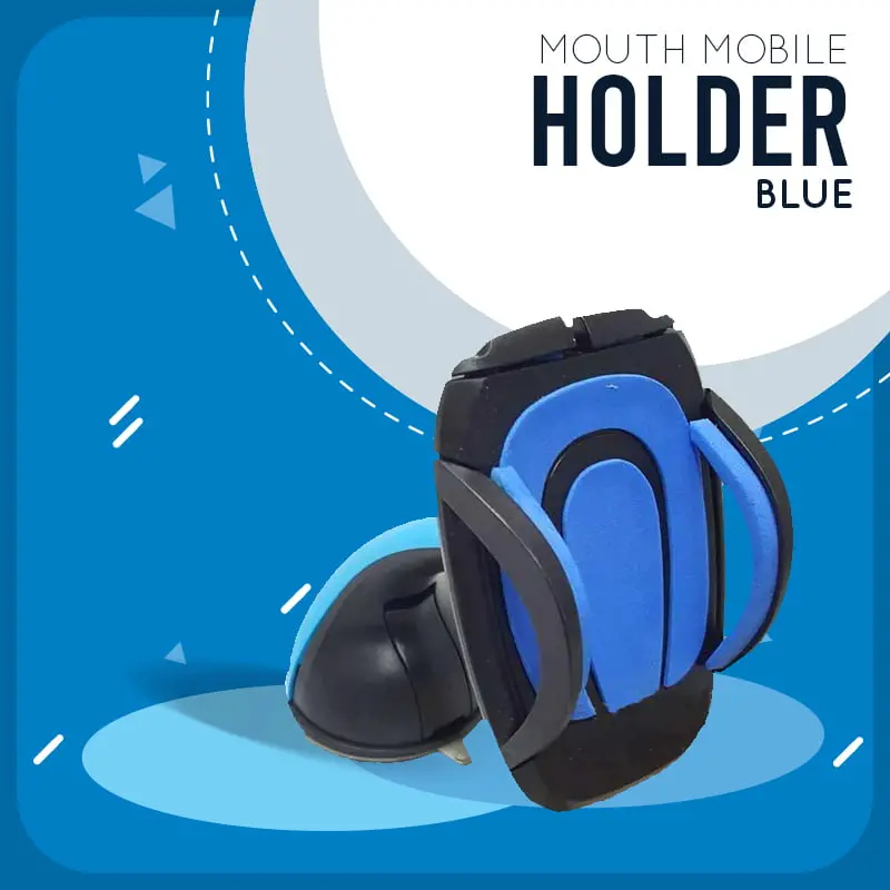Mouth Mobile Holder Blue - Phone Holder | Mobile Holder | Car Cell Mobile Phone Holder Stand 1