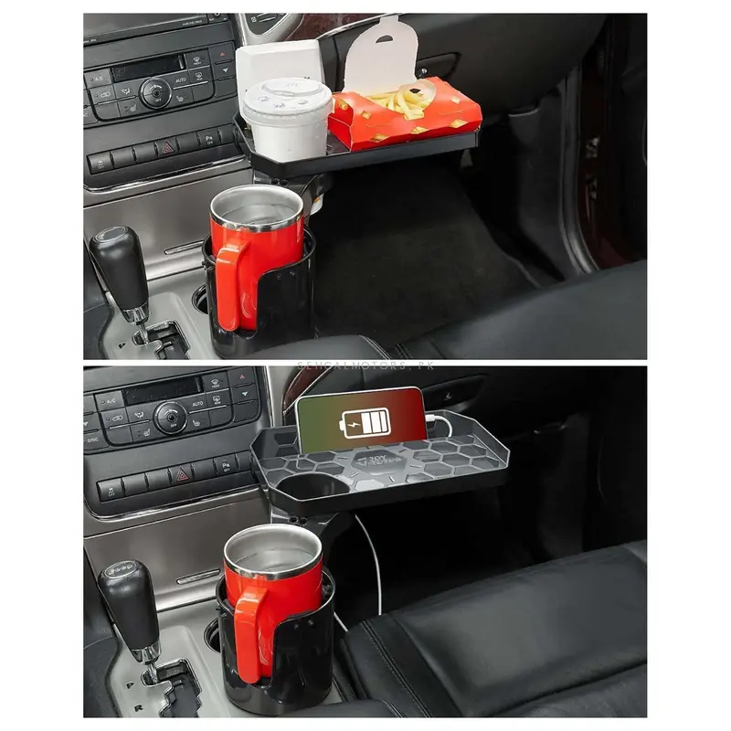 Multi Purpose Car Cup Holder With Table Tray - Large 2