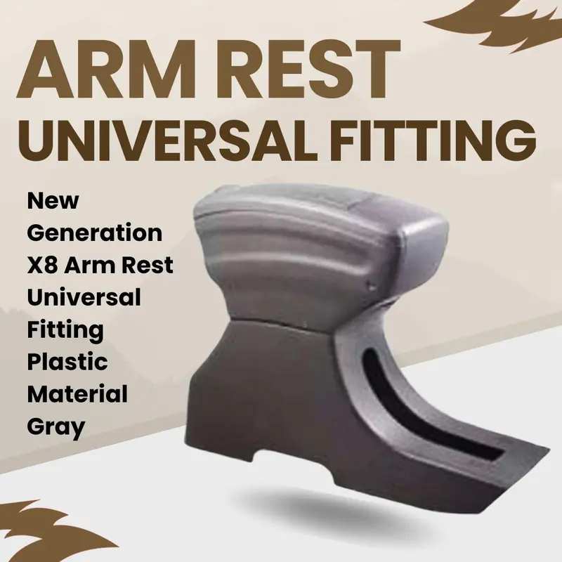 New Generation X8 Arm Rest Universal Fitting Plastic Material Gray 1