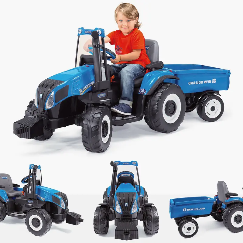 New Holland T8 Tractor & Trailer By Peg Perego 1