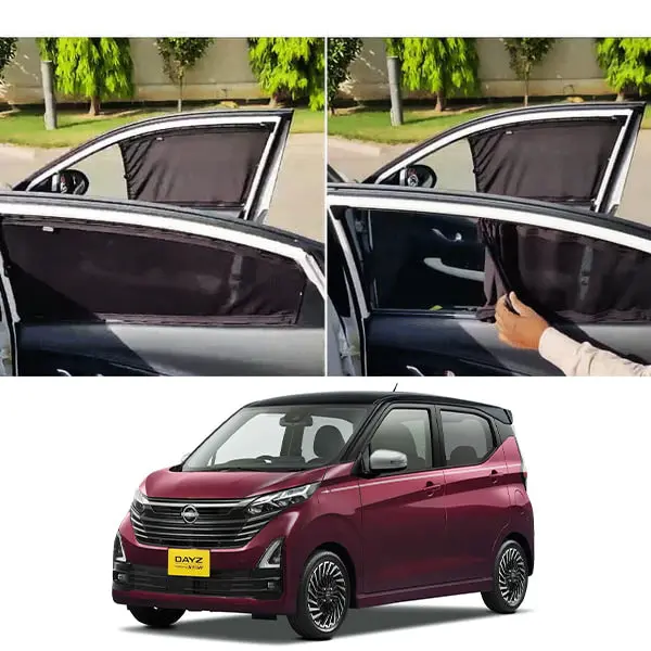Nissan Dayz Custom Fit Retractable Curtains 2020 - 2024 - - Sun Shades - Parda 1
