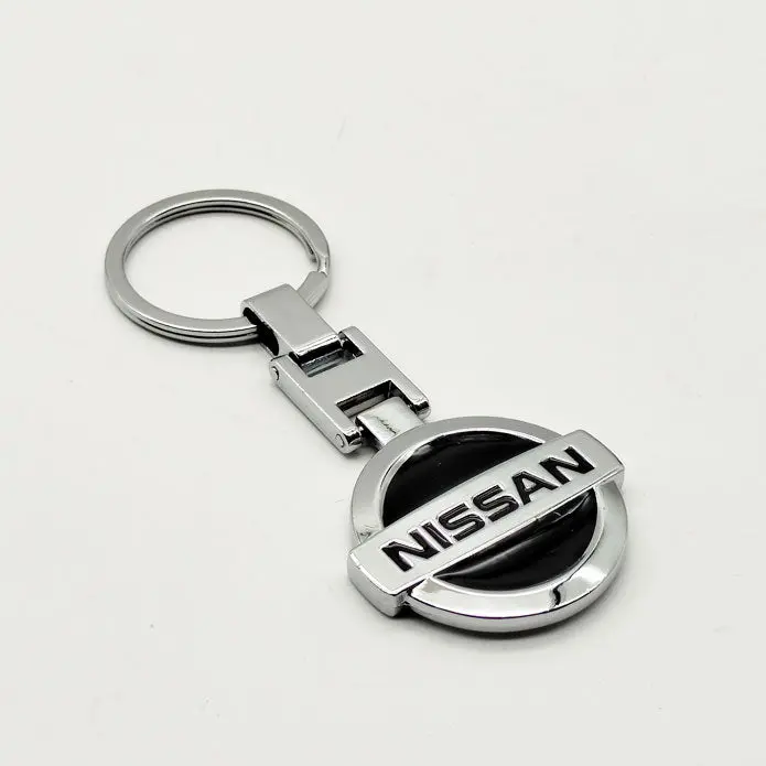 Nissan Logo Black Metal Keychain Keyring 2