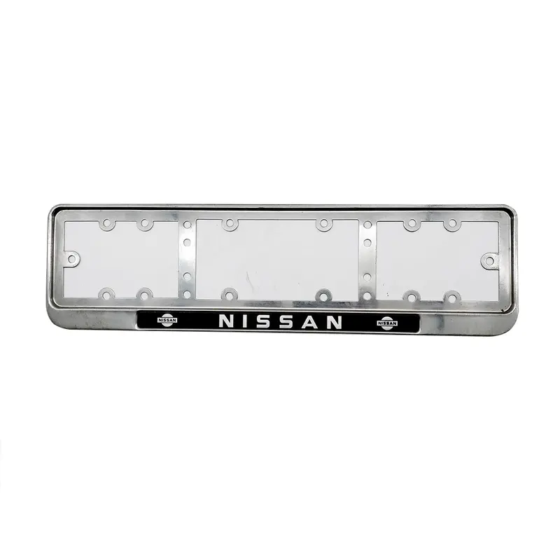 Nissan Logo Chrome Metal License Number Plate Frame 2