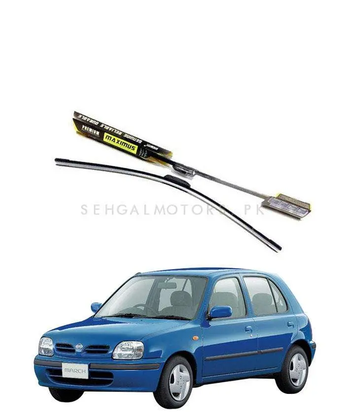 Nissan March Maximus Premium Silicone Wiper Blades 1992 - 2003 1