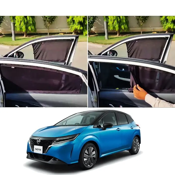 Nissan Note Gen 3 Custom Fit Retractable Curtains 2020-2024 - - Sunshades - Parda 1