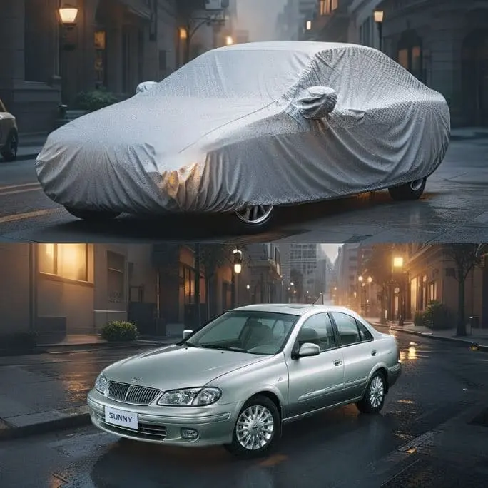 Nissan Sunny Maximus Non Woven Car Top Cover 2005 - 2010 - - Scratchproof And Waterproof - Without Belt 1