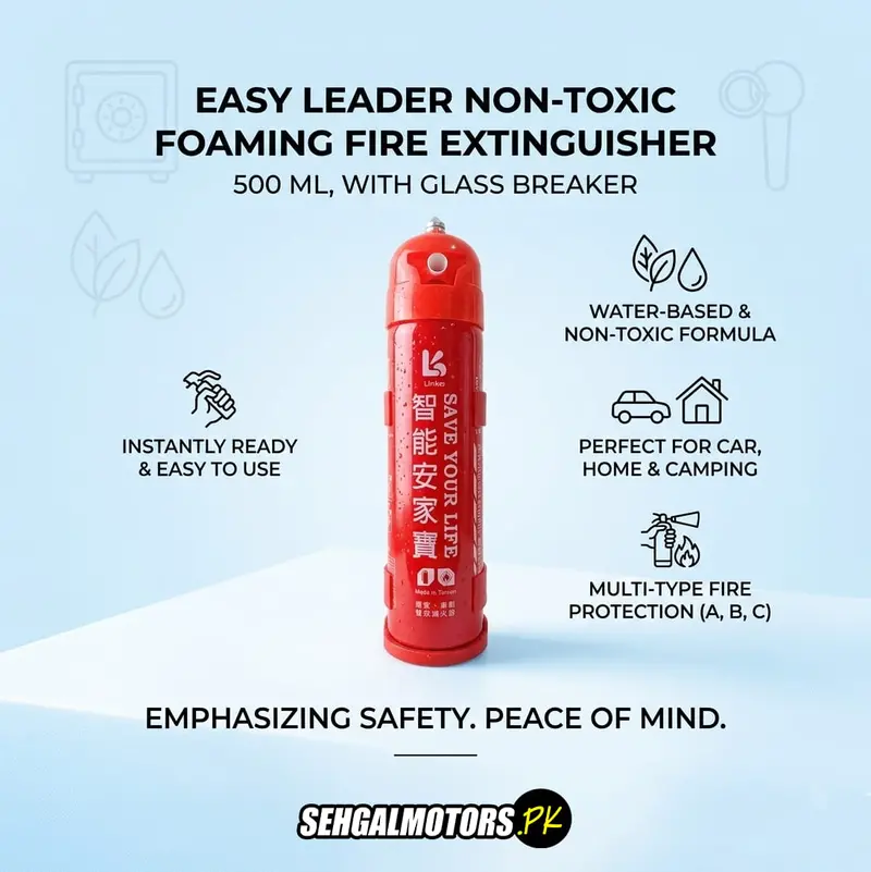 Non-Toxic Foaming Fire Extinguisher With Glass Breaker – Easy Leader - 500 Ml 1