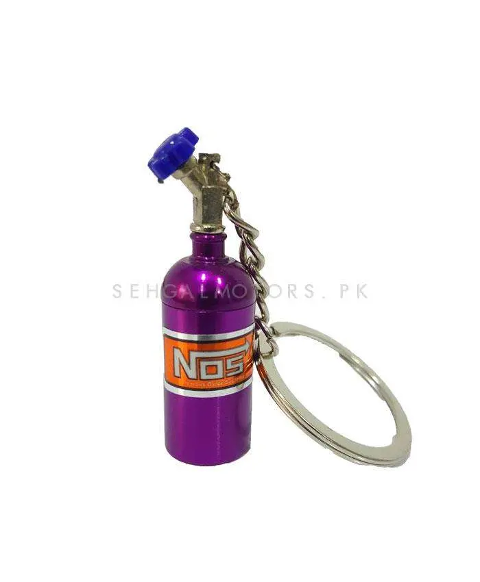 Nos Can Cylinder Shape Keychain Ring - Purple 2