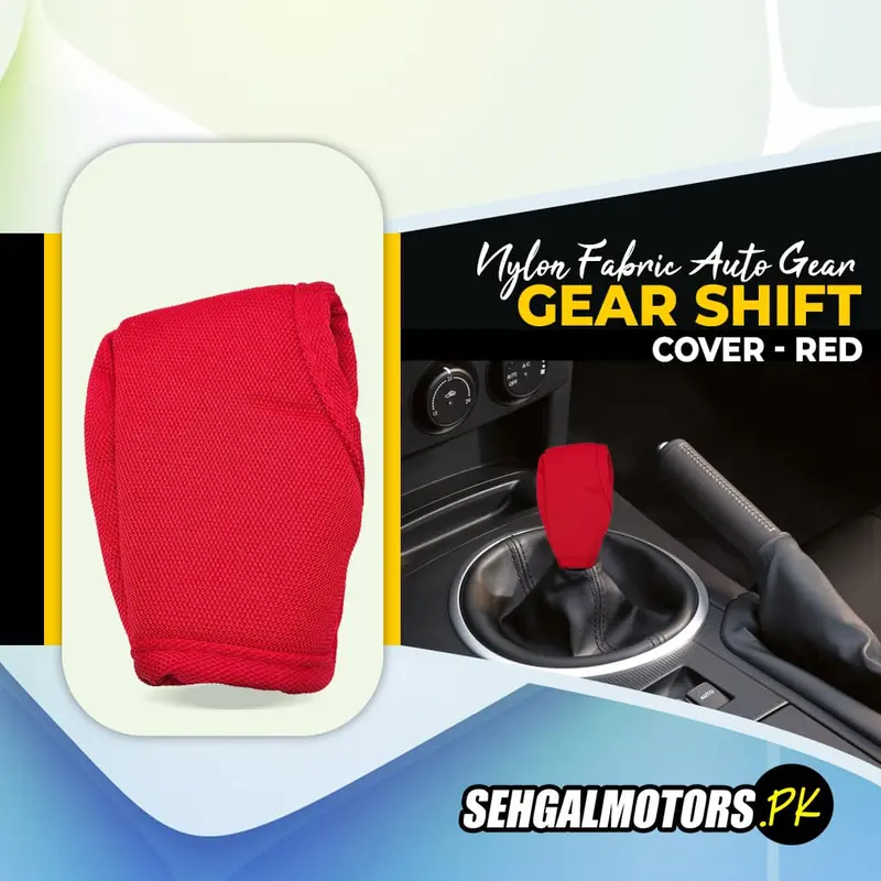 Nylon Fabric Auto Gear Shift Knob Cover - Red 1