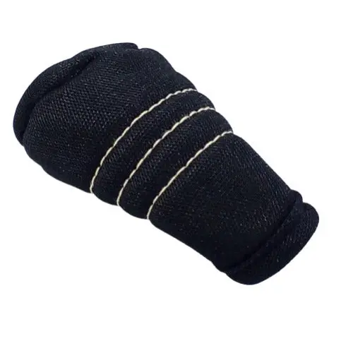Nylon Fabric With Zip Manual Gear Shift Knob Cover Thread - Black 2
