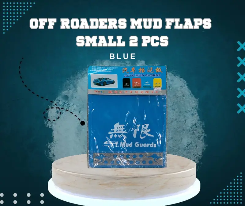 Off Roaders Mud Flaps For Sedan And Hatchback Small 2 Pcs - Blue 1