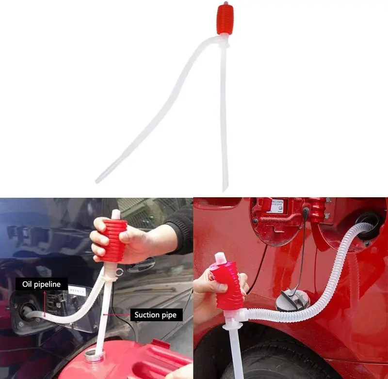 Oil, Fuel And Diesel Pump Sucker - Mini Car Accessories Portable Car Manual Hand Siphon Pump Hose Gas Oil 2