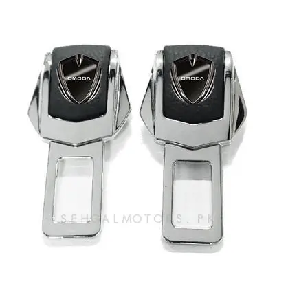 Omoda Leather Logo Seat Belt Clip Black Chrome 1