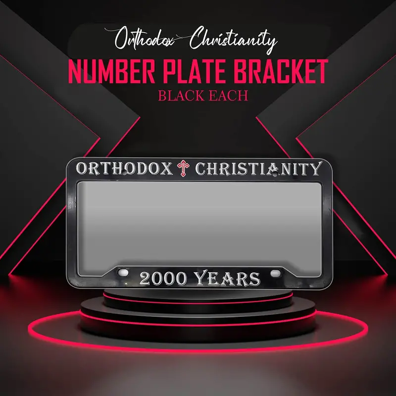 Orthodox Christianity Number Plate Bracket - Black Each 1