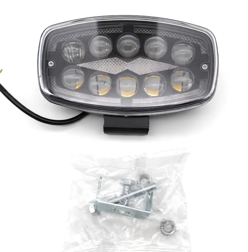 Oval Shape 10 Smd Projector Style With Drl Fog Light For Bike 12V-24V 2