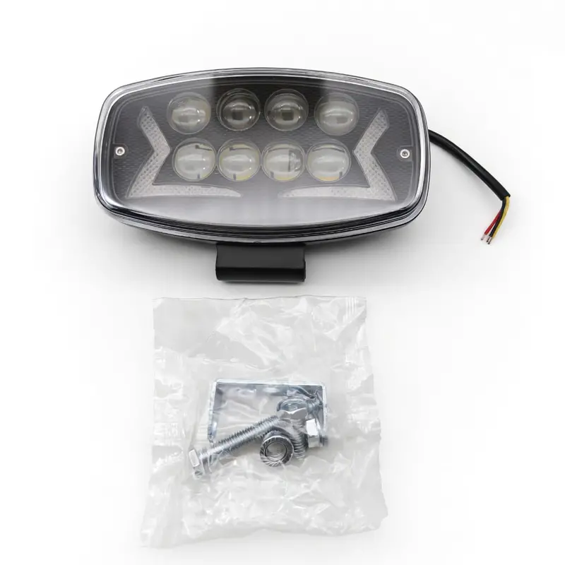 Oval Shape 8 Smd Projector Style With Drl Fog Light For Bike 12V-24V 2