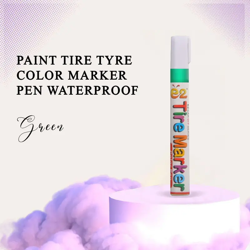 Paint Tire Tyre Color Marker Pen Waterproof - Green 1