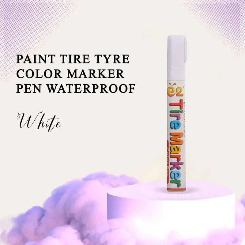 Paint Tire Tyre Color Marker Pen Waterproof - White 1