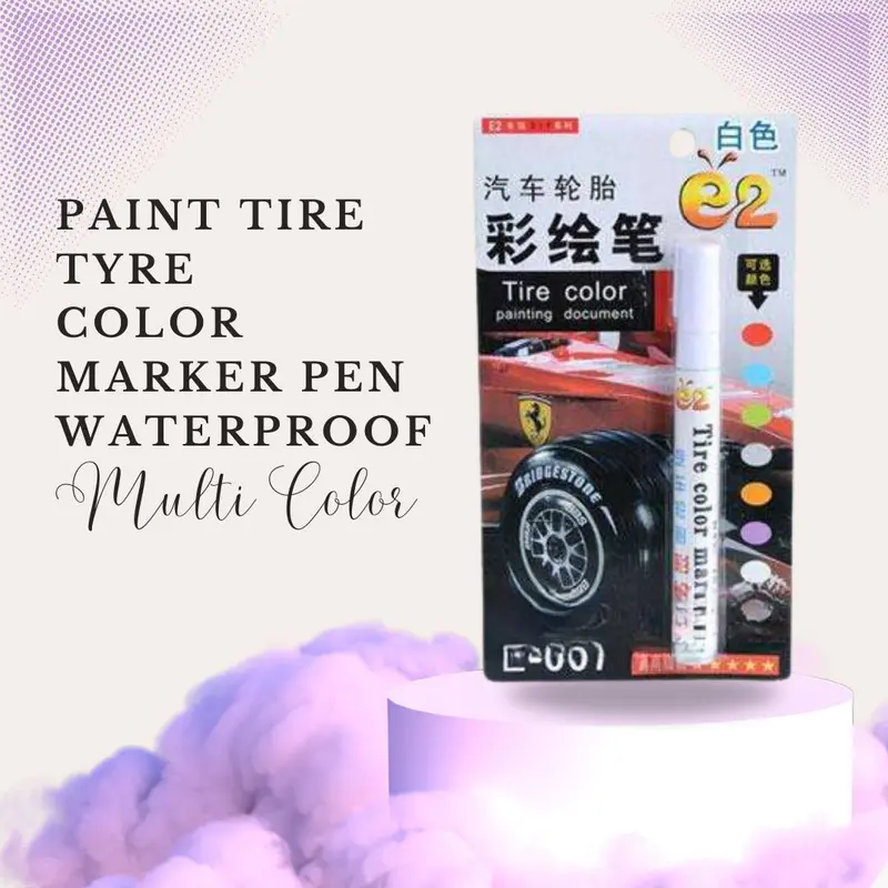 Paint Tire Tyre Color Marker Pen Waterproof - Yellow 1