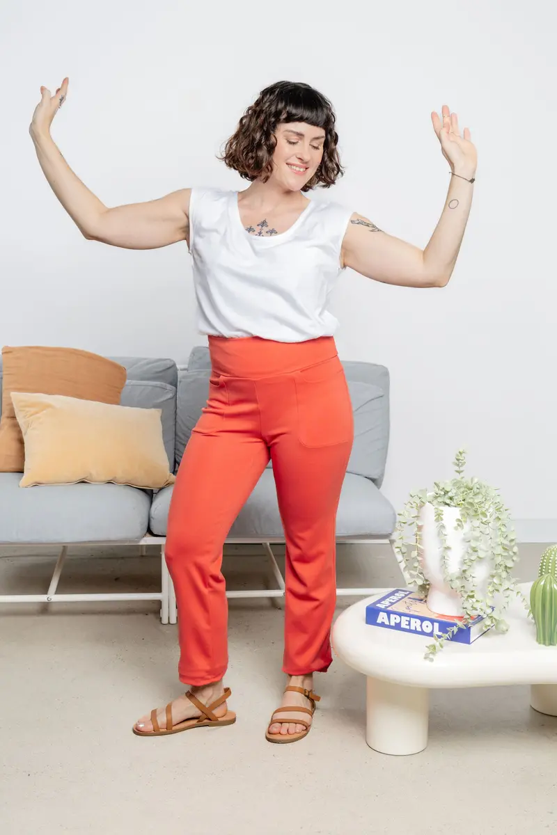 Pantalon Habillé 3/4 - Corail 1