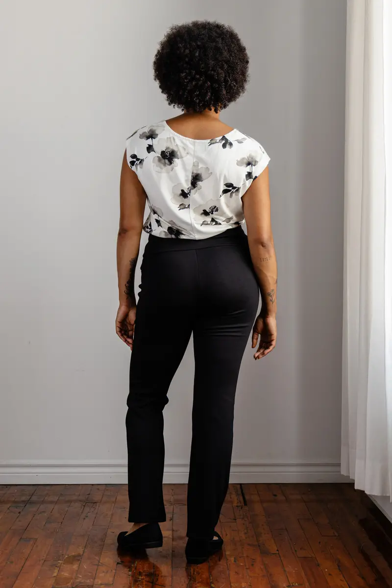 Pantalon Habillé Avec Poches Jambe Droite - Noir 5