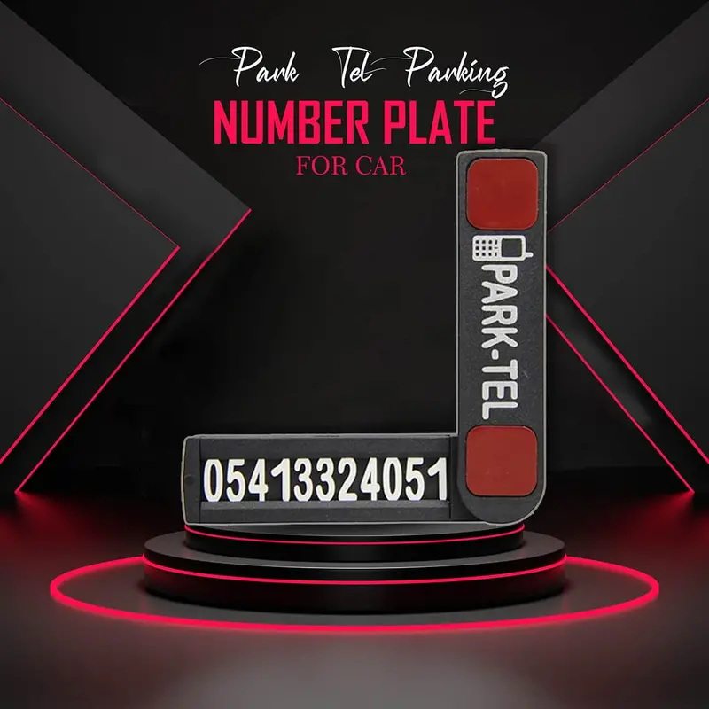 Park Tel Parking Number Plate For Car 1