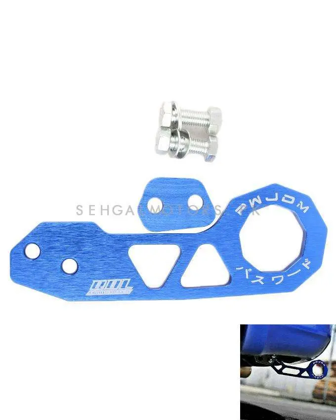Password Jdm Rear Tow Hook - Blue - Towing Hook | Tow Hook For Car | Modification Drift Decoration 1