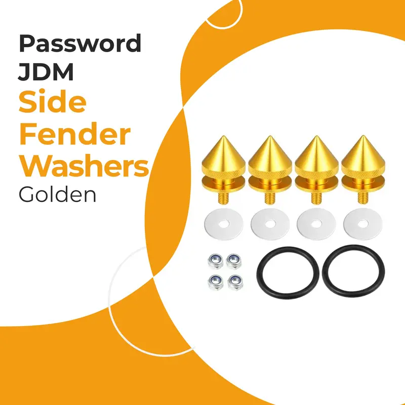 Password Jdm Side Fender Washers - Golden 1