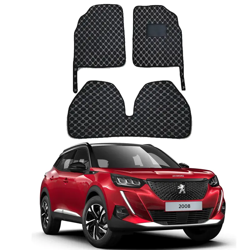 Peugeot 2008 7D Eco Floor Mat Black (With Black Or Beige Stitch) Model 2021-2024 2