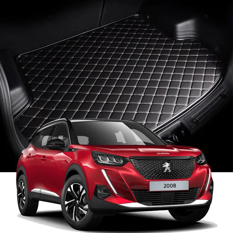 Peugeot 2008 7D Eco Trunk Mat Black With Beige Stitched 1