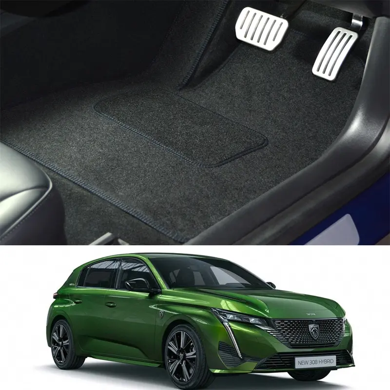 Peugeot 2008 Carpet Floor Mat Black And Gray Model 2022 1