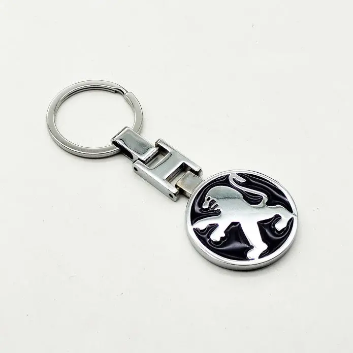 Peugeot Metal Keychain Keyring - Blue And Chrome 2