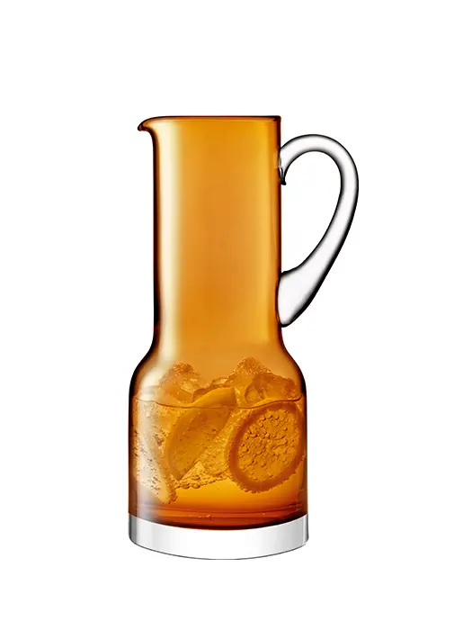 Pichet Utilitaire 1.35L En Verre Soufflé Bouche Amber- Lsa 1