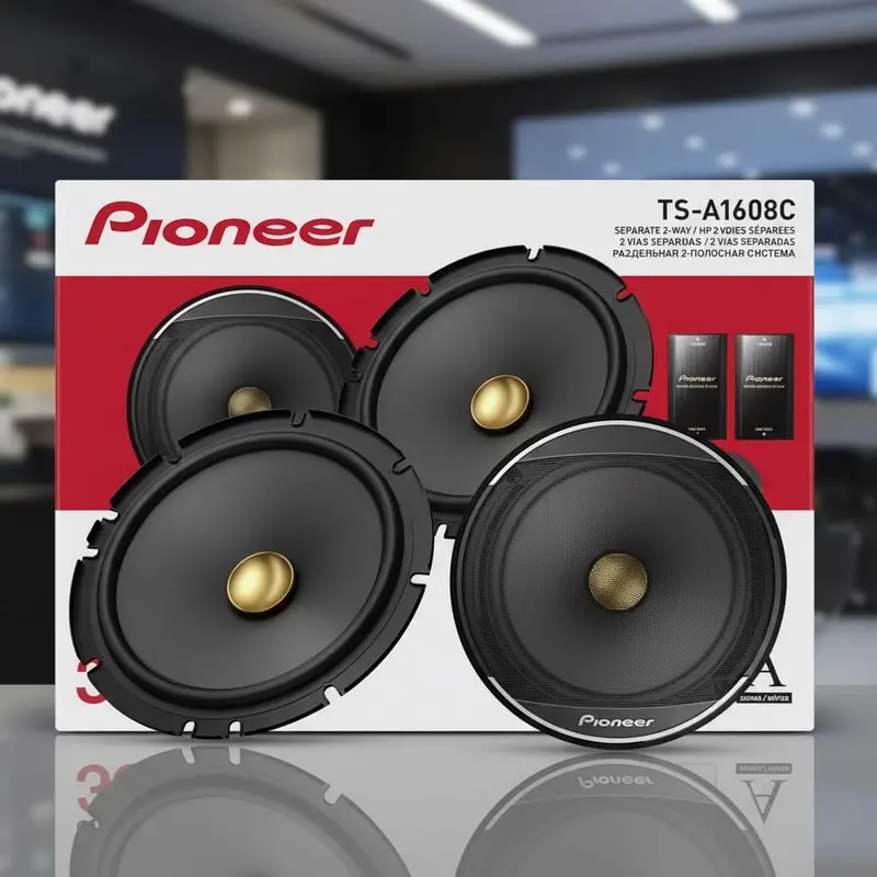 Pioneer Ts-A1608c 2 Way Coaxial Car Audio Speaker - 6.5 Inches 80 Watt - 350 2