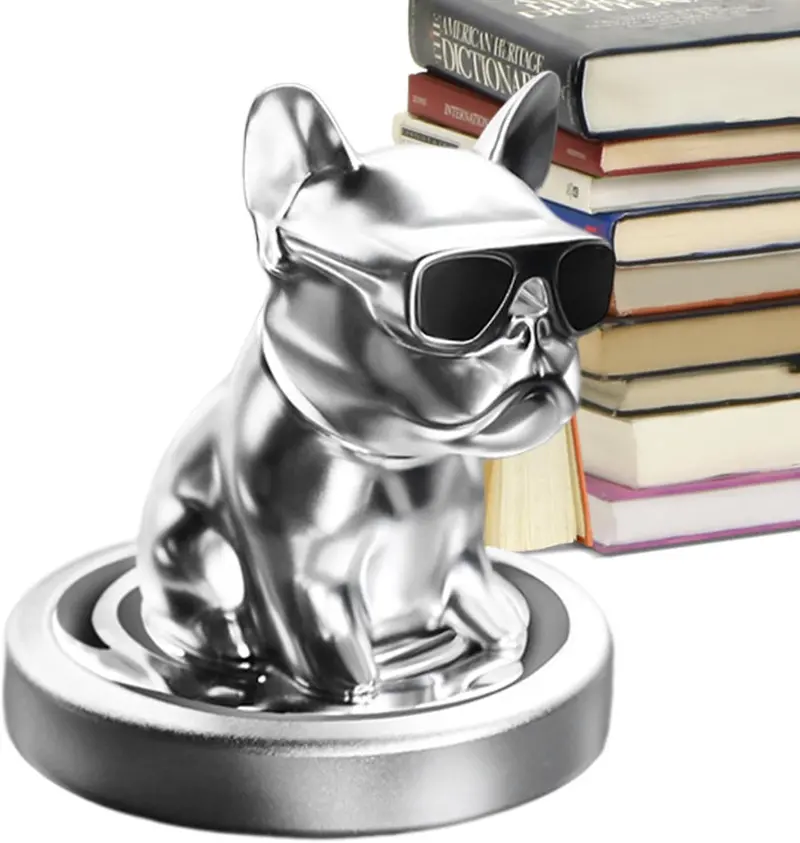 Pitbull Bully Electroplated Dog Ornaments Car Perfume Fragrance Multi - For Dashboard Silver 2