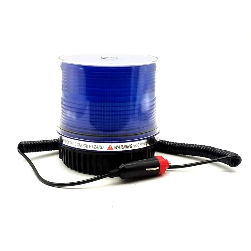 Police Car Roof Revolving Blue Magnet Flasher Led 12V 10.5X11.5Cm 2