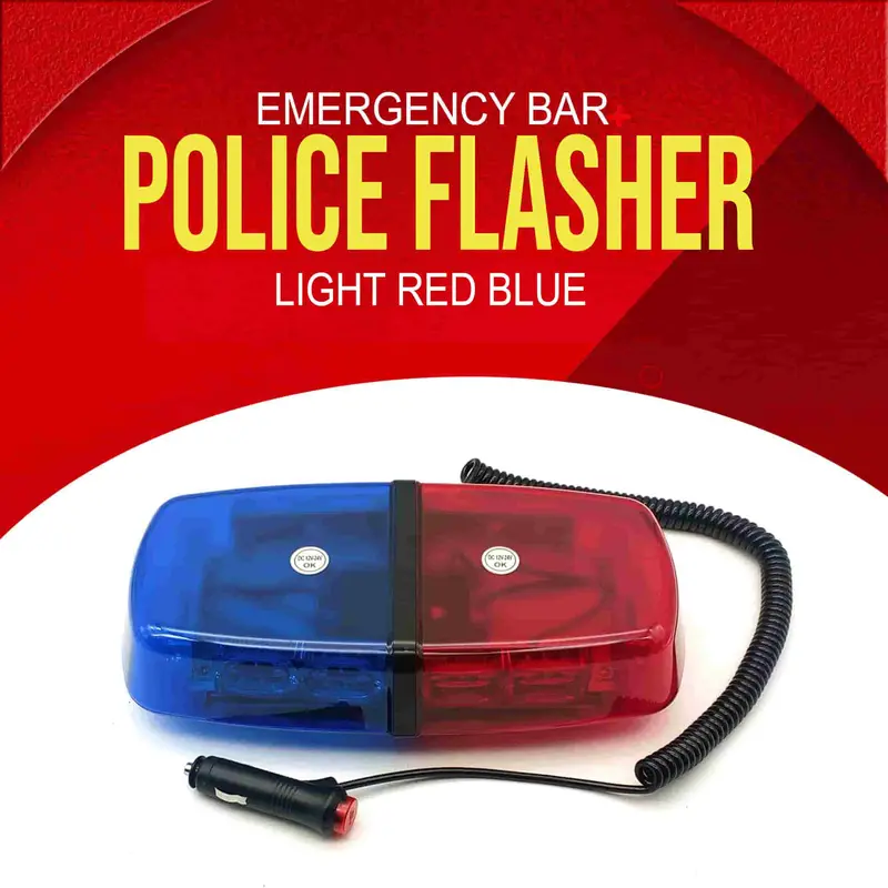 Police Flasher Emergency Bar Light Red Blue 12V 1