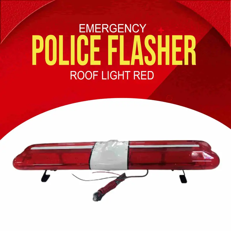 Police Flasher Emergency Roof Light Red 12V 1