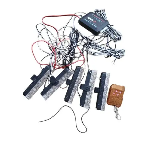 Police Flasher Red Blue With Remote - 5Pcs 2