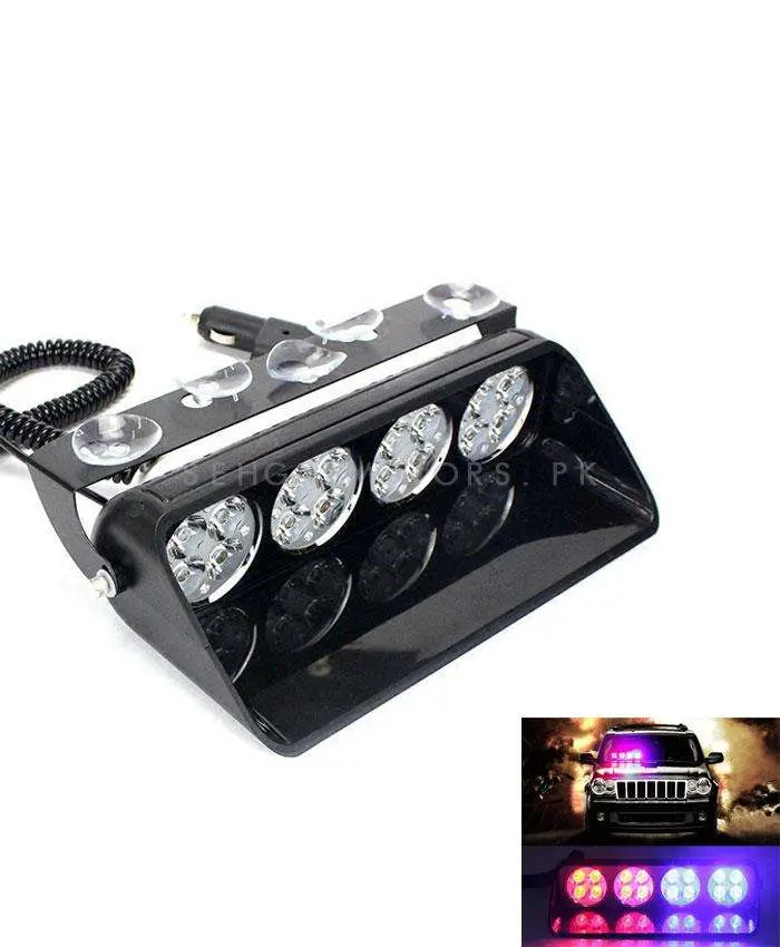Police High Power Red Dashboard Light 4 Led 2